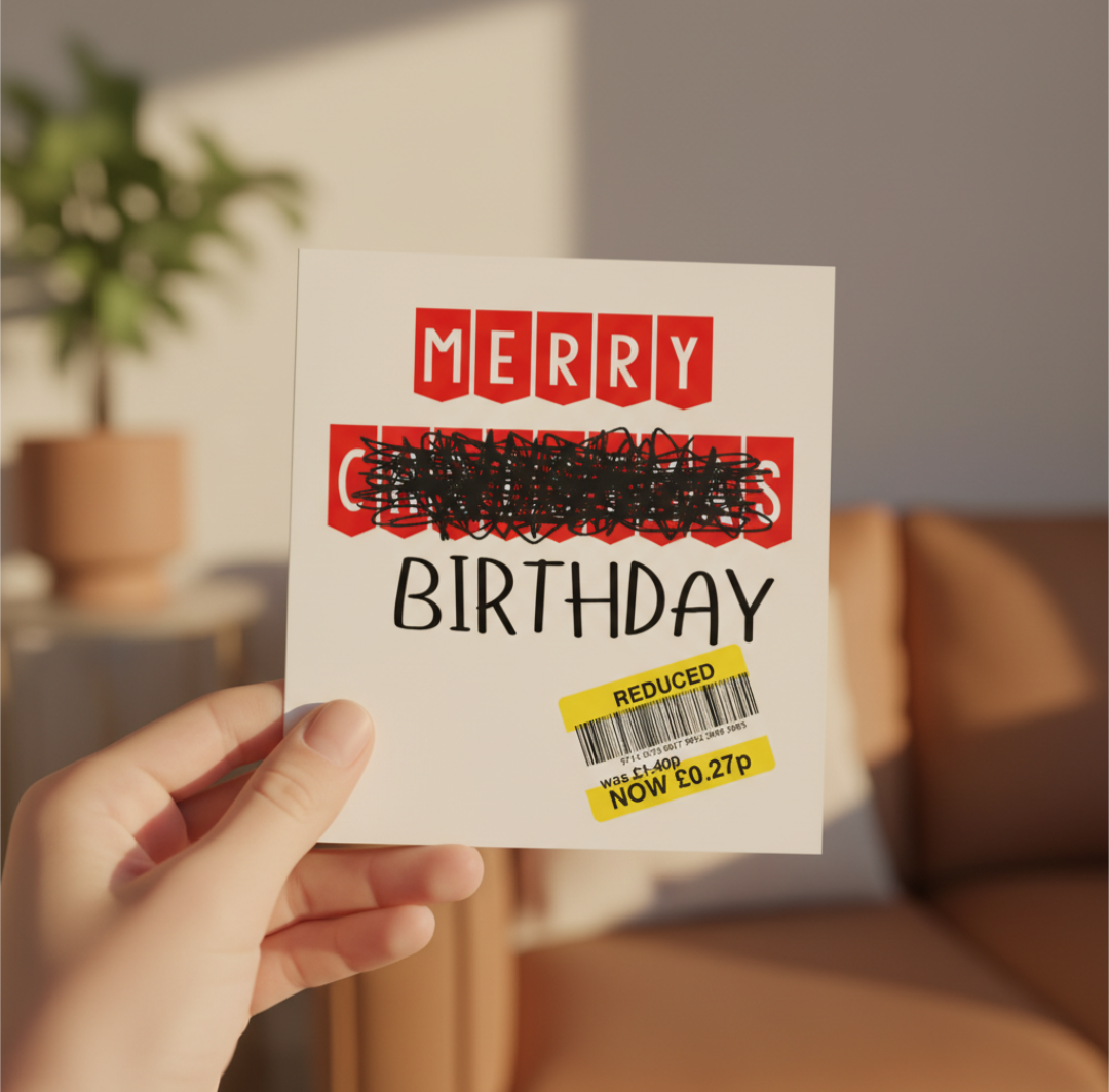 Funny Birthday Card – Merry Not Christmas Birthday