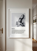 Personalised photo print with words