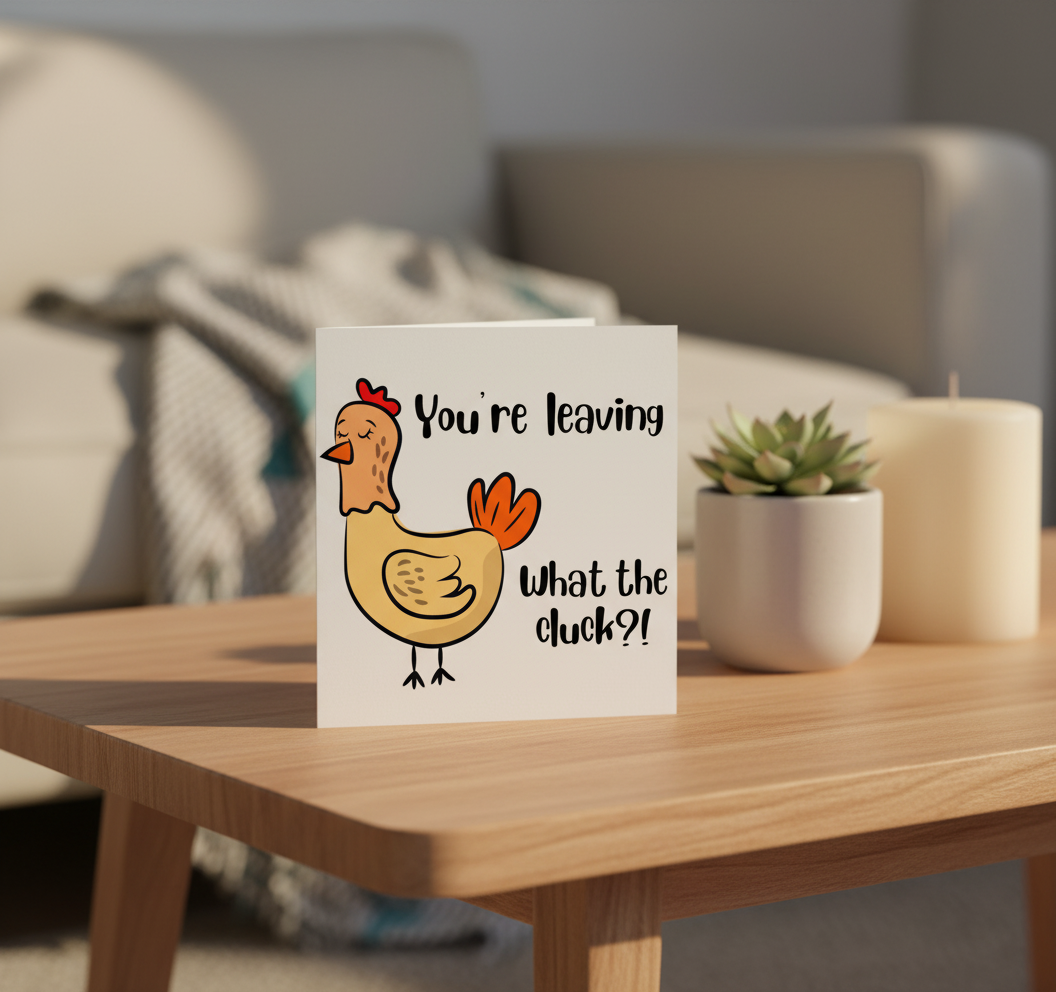 You're Leaving What the Cluck Card