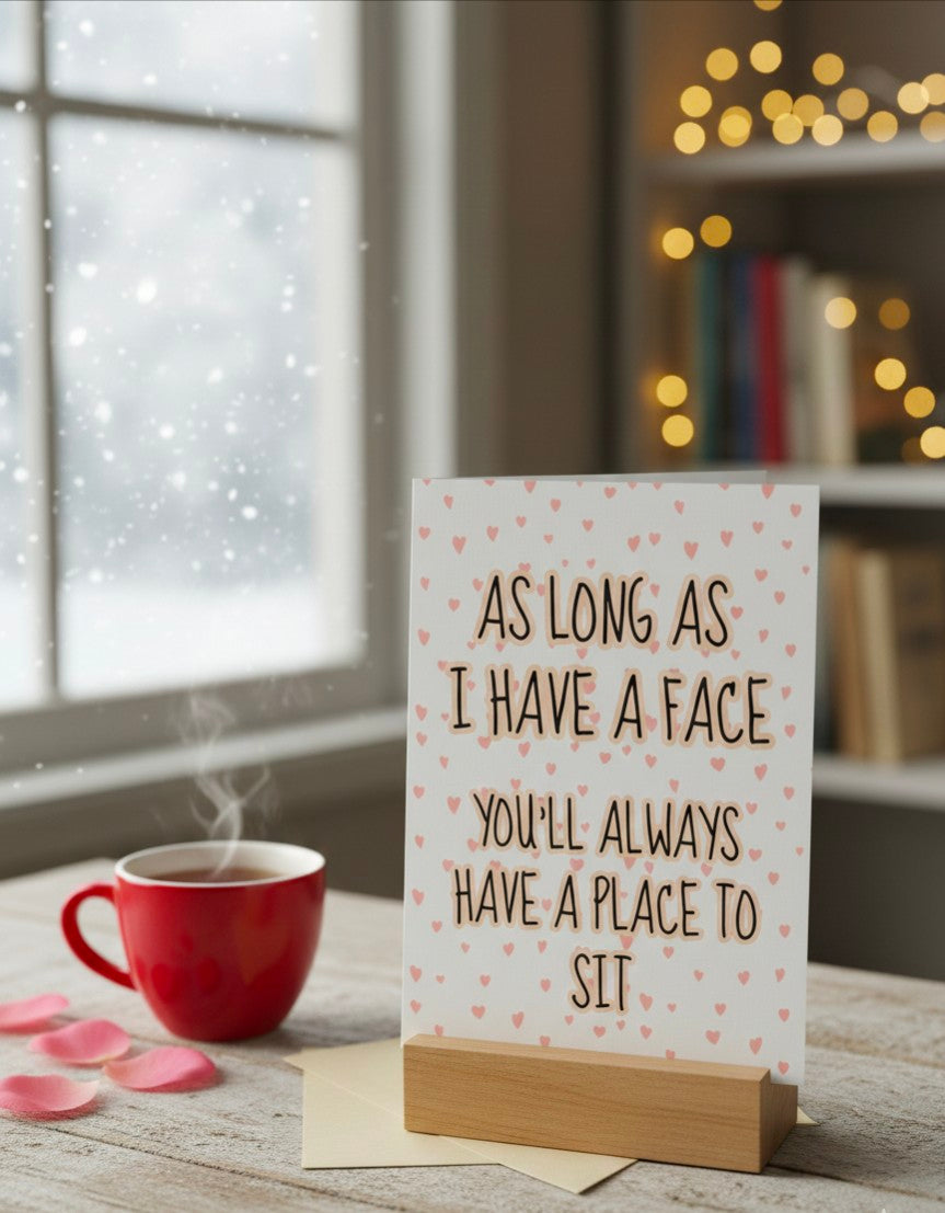 Funny Valentine’s Day Card | Place to sit