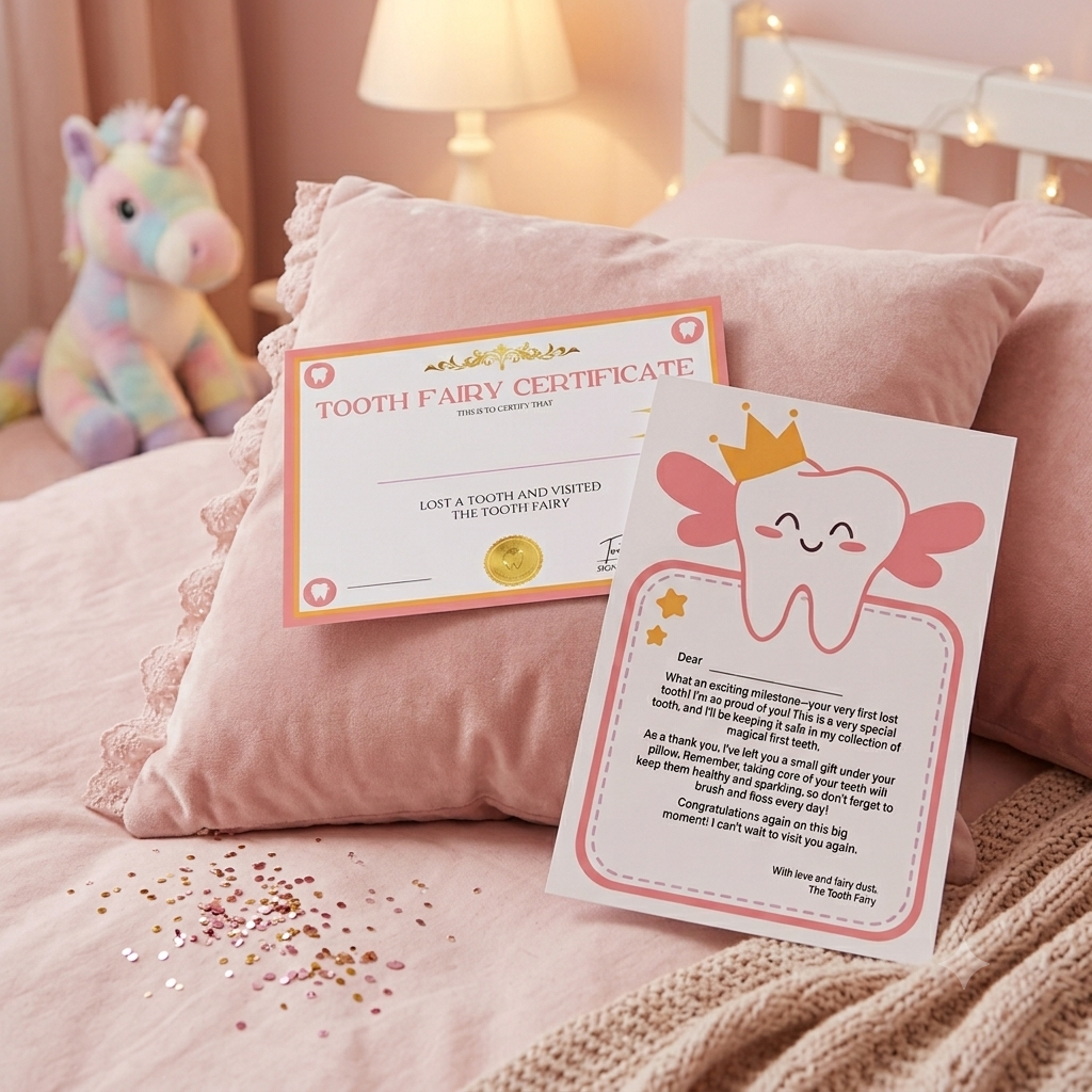 Tooth Fairy Letter & Certificate