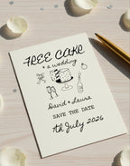 Free Cake & A Wedding - Save The Date Cards