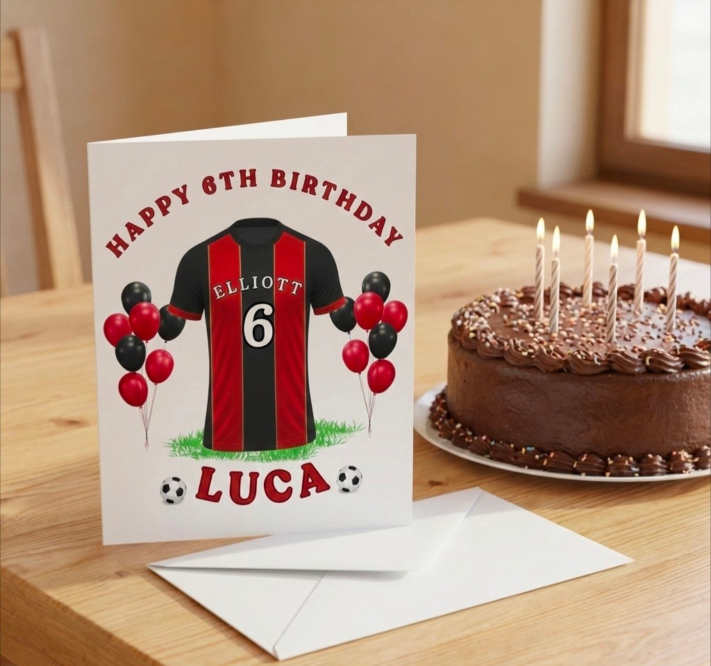 Personalised Football Card