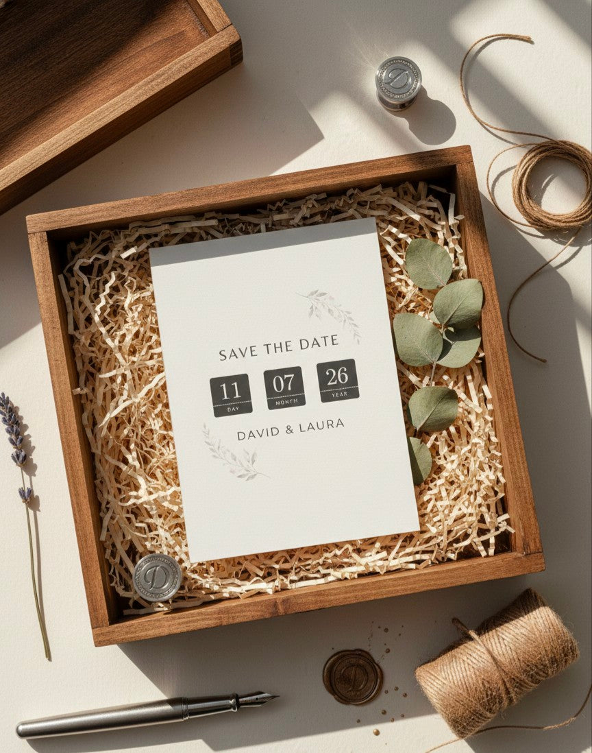 Minimalist Save the Date Card
