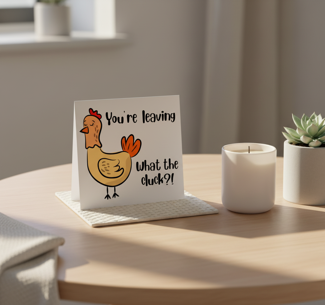 You're Leaving What the Cluck Card