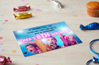 Personalised Blue K-Pop Kids Birthday Party Invitations | Custom Name, Age & Details | Packs of 10, 20 or 30 | Includes Envelopes