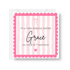 Personalised Pink Bow 30th