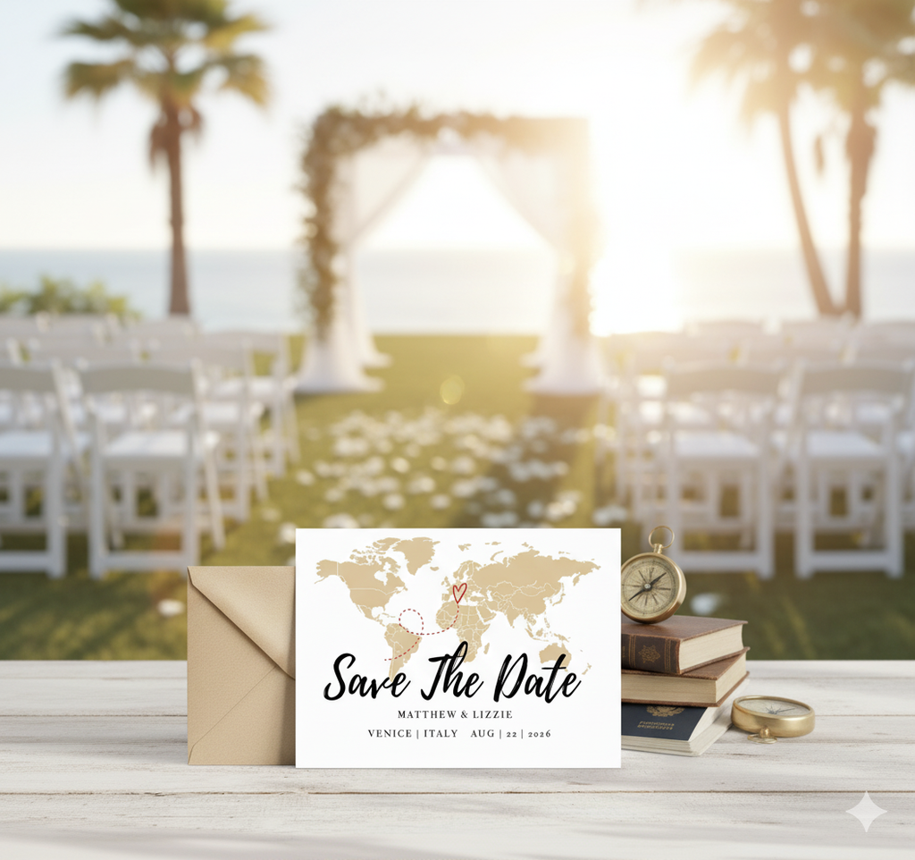 Abroad Wedding - Save the Date Cards