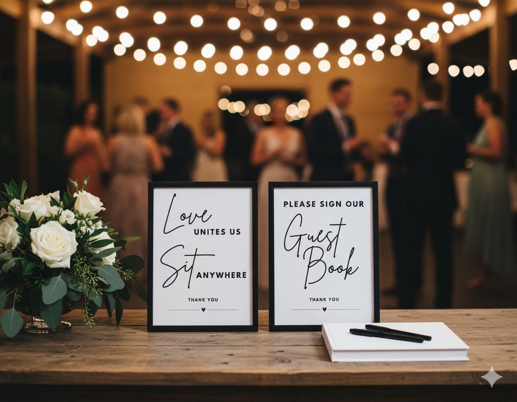 Wedding Signage Classic Black & White