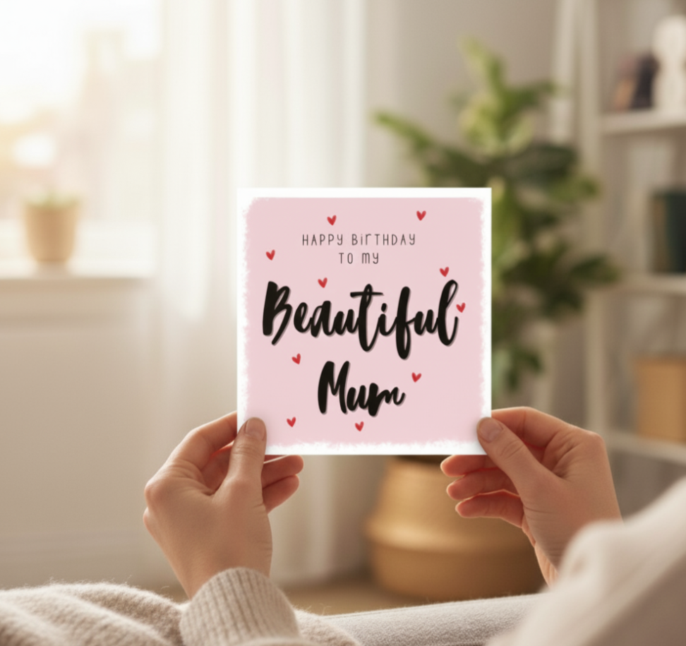 Happy Birthday Beautiful Mum Card