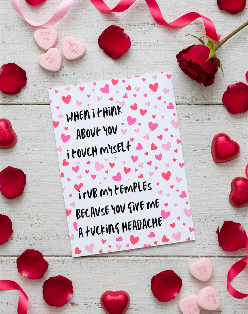 Rude Valentine’s Day Card | When I touch myself