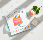 Personalised Cute Cake Birthday Card