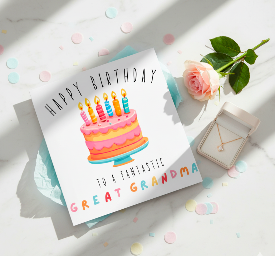 Personalised Cute Cake Birthday Card