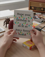 Funny Stranger Things Birthday Card | Lights Design