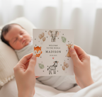 Welcome to the World Personalised Newborn Card