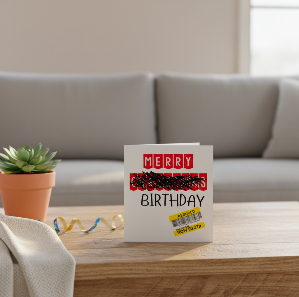 Funny Birthday Card – Merry Not Christmas Birthday