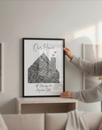 Our Home Personalised Map Print