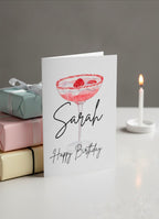 Personalised Cocktail Birthday Card