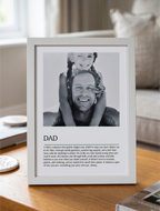 Personalised photo print with words