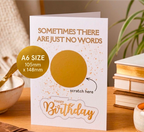 No Words Rude Birthday Scratch Card