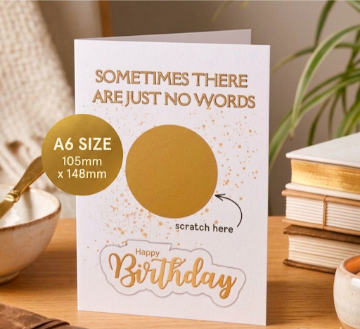 No Words Rude Birthday Scratch Card