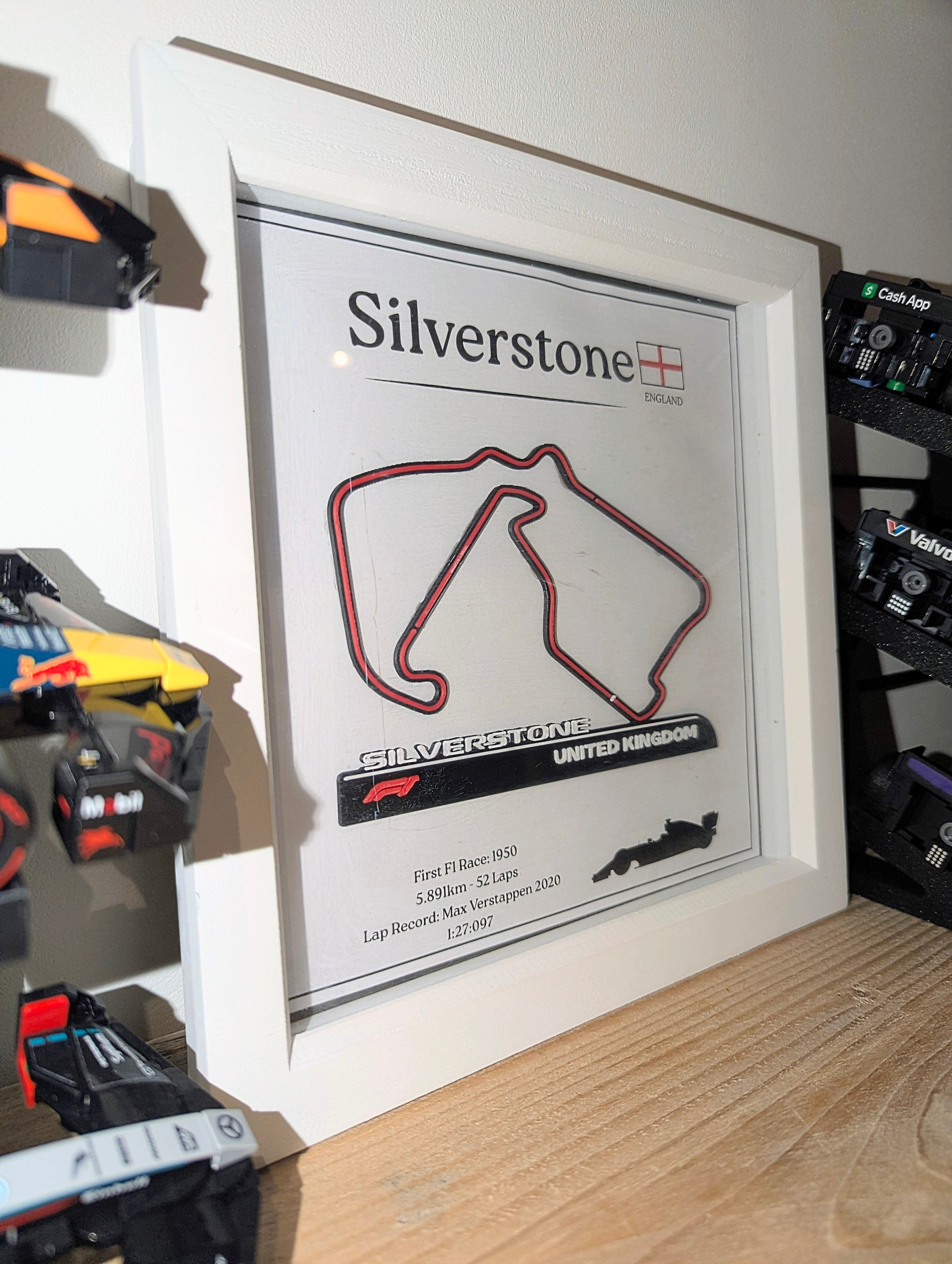 3D Printed Race Track Frame with Stats