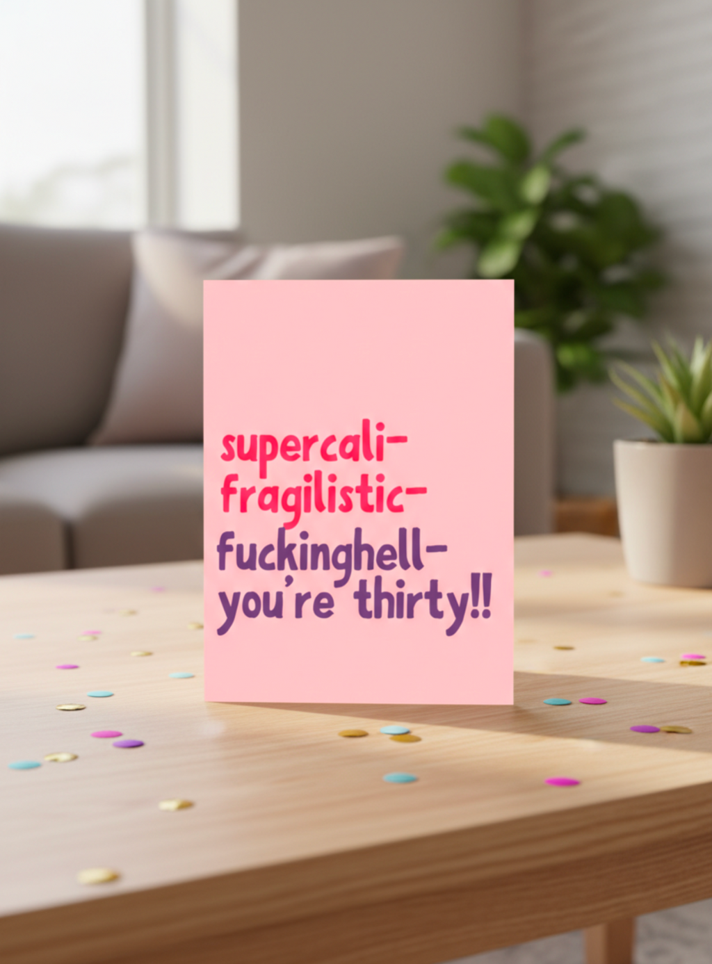 Funny 30th Birthday Card – Supercali-Fragilistic-You’re Thirty!