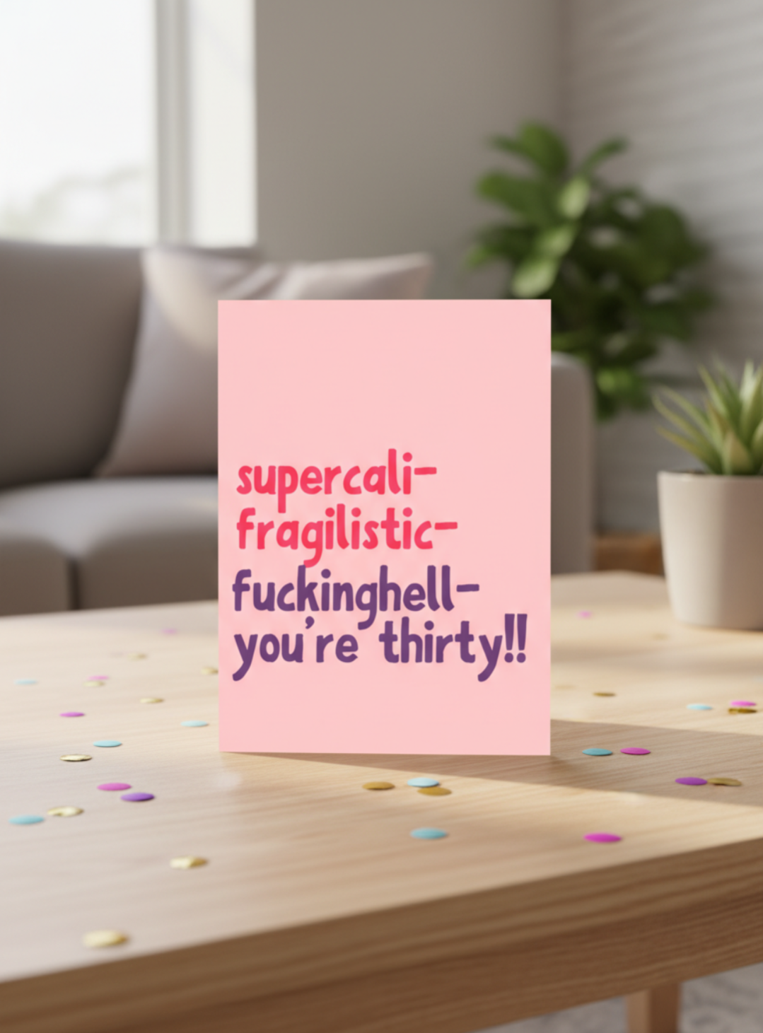 Funny 30th Birthday Card – Supercali-Fragilistic-You’re Thirty!