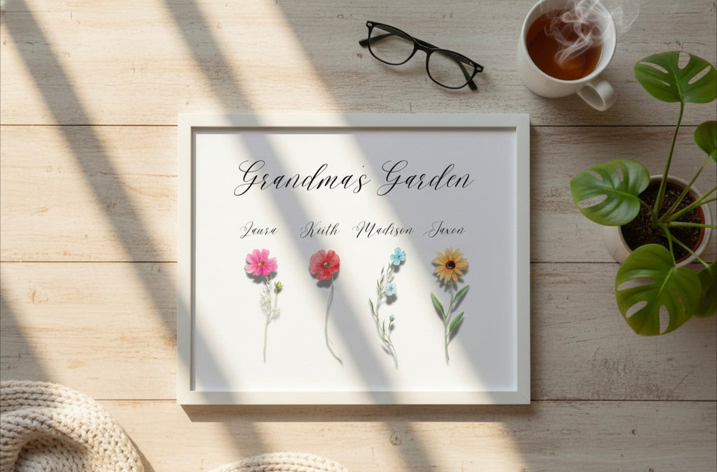 Grandmas Garden Personalised Print