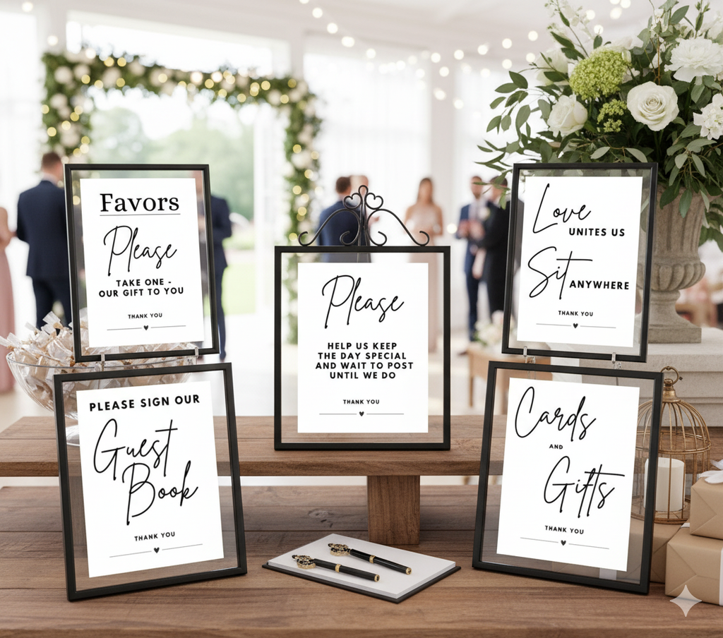Wedding Signage Classic Black & White