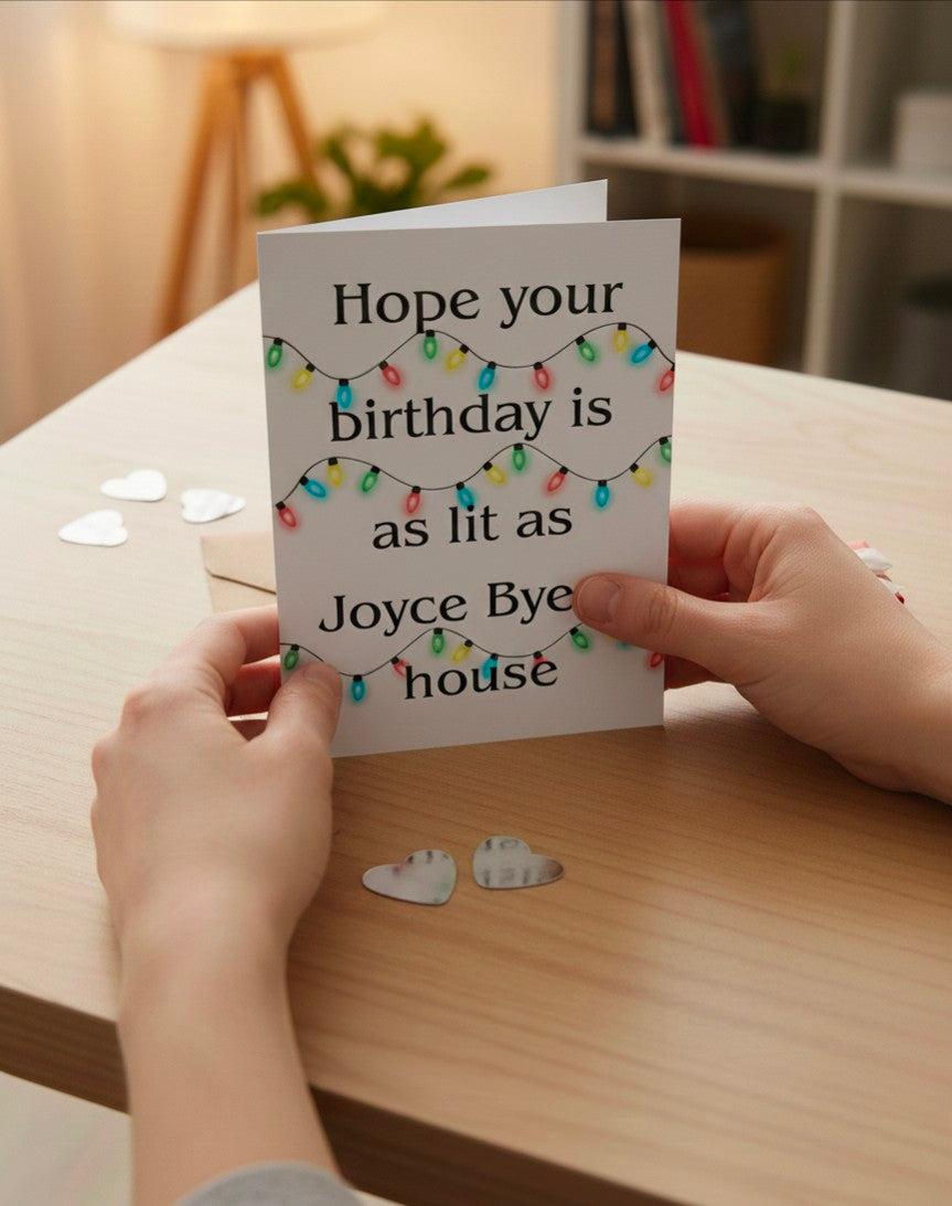 Funny Stranger Things Birthday Card | Lights Design