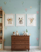 Floral Woodland Animal Nursery Prints Set Of 3
