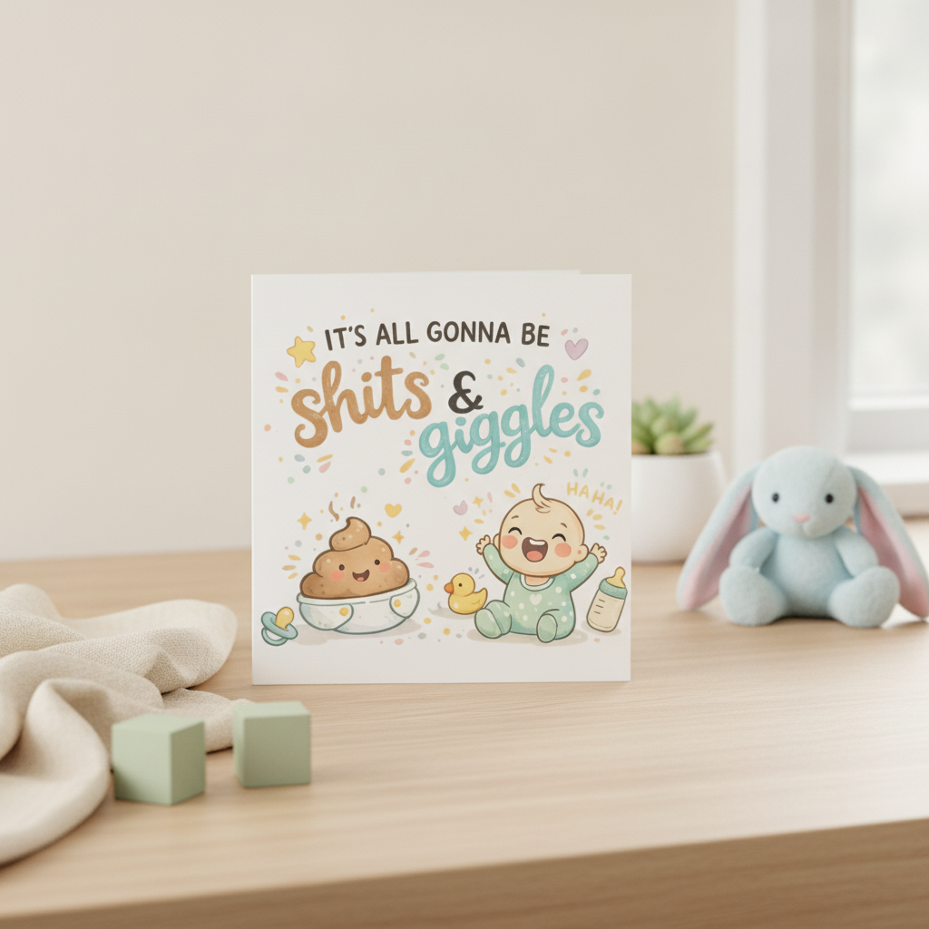 Its all gonna be Shits & Giggles New Baby Card