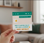 Funny Dad Birthday Card – Message App Style