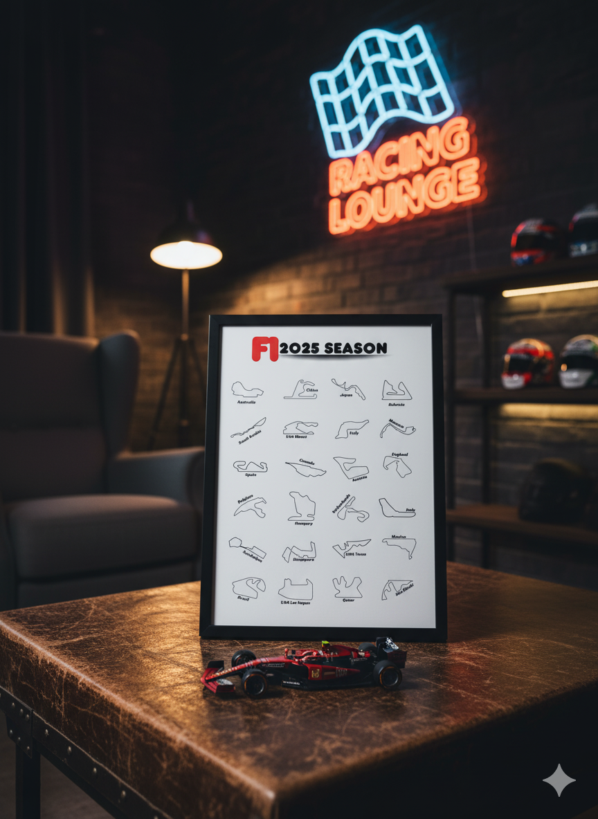F1 All 2025 Season Track Print