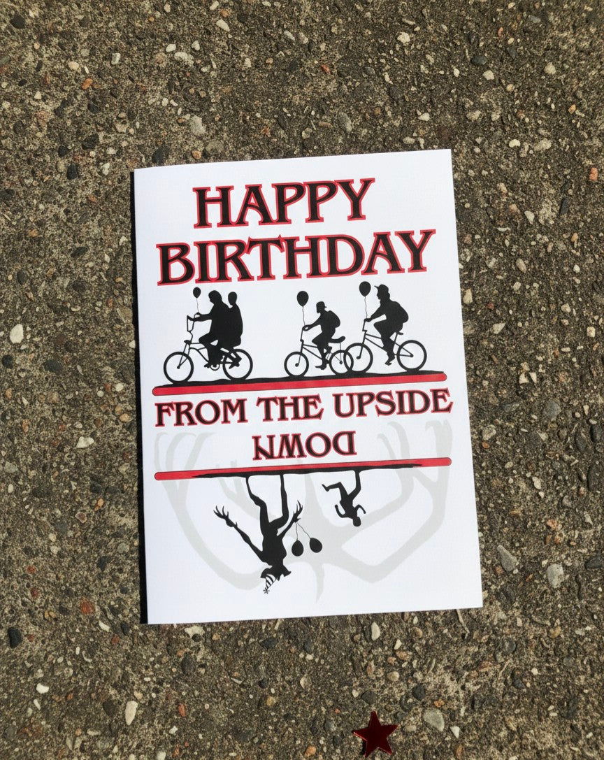 Funny Birthday Day Card From the Upside Down