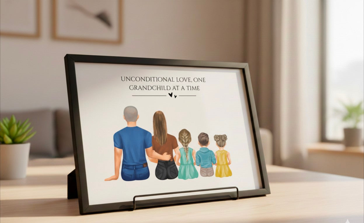 Personalised Family Custom Portrait Print