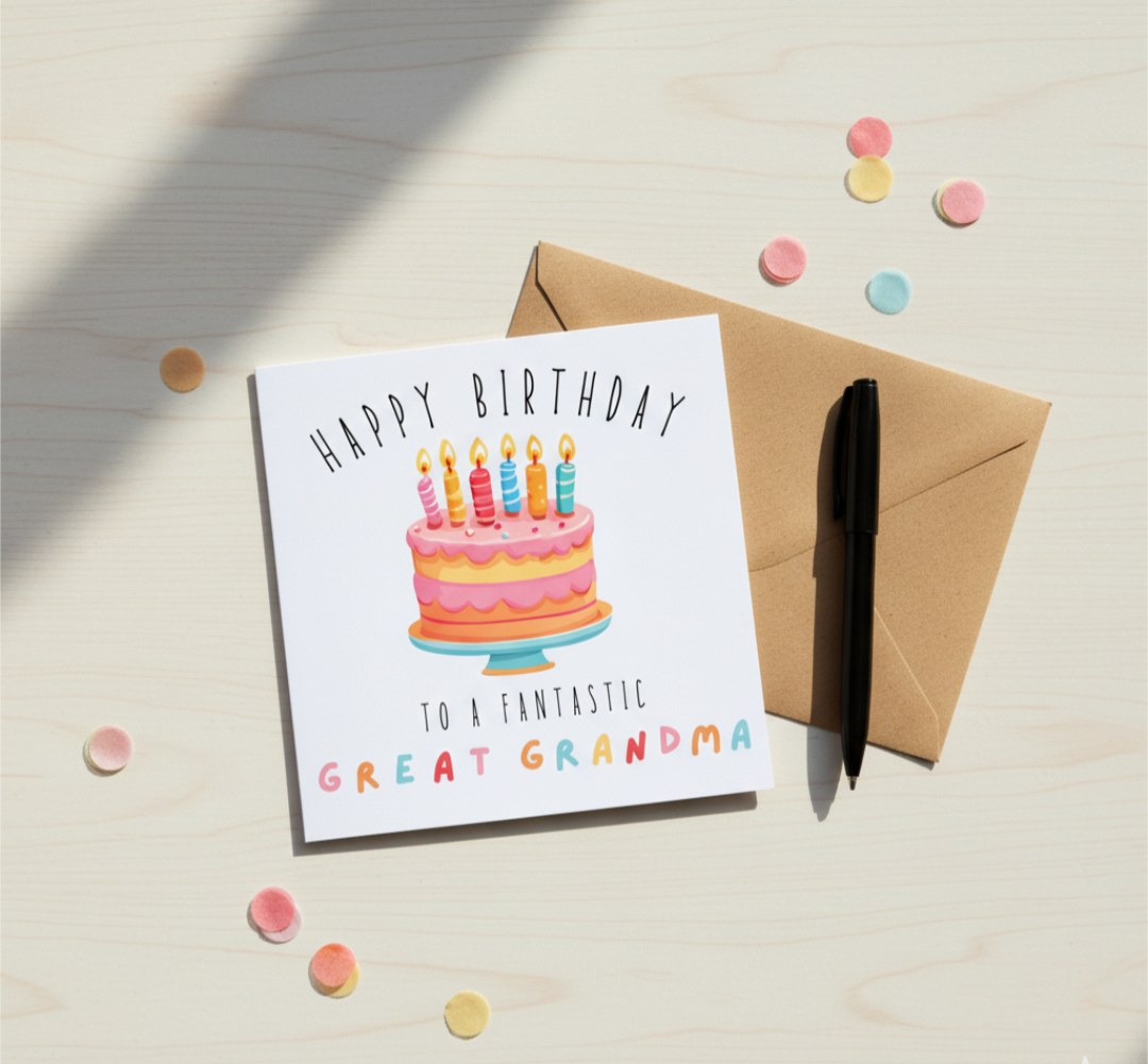 Personalised Cute Cake Birthday Card