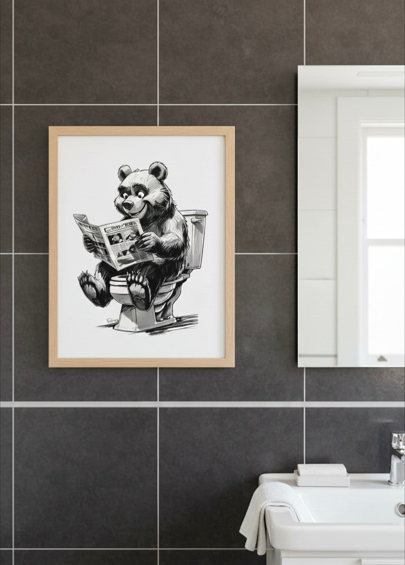 Bear Necessities Bathroom Print