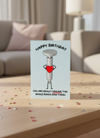 Funny Dad Birthday Card – “Nailing This Whole Bonus Dad Thing”