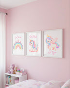 Be Kind, Be Brave , Be You Unicorn Prints Set Of 3