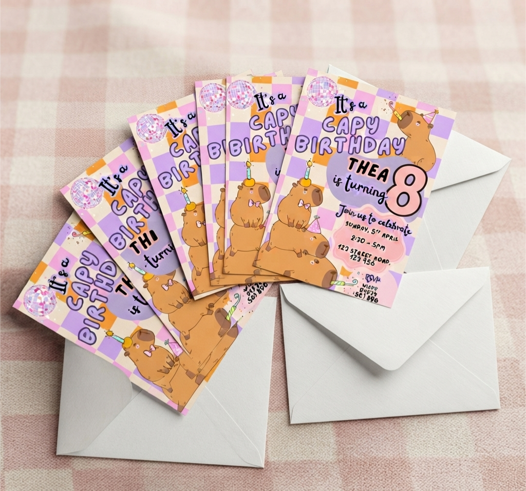 It's a Capy Birthday - Personalised Party Invitations