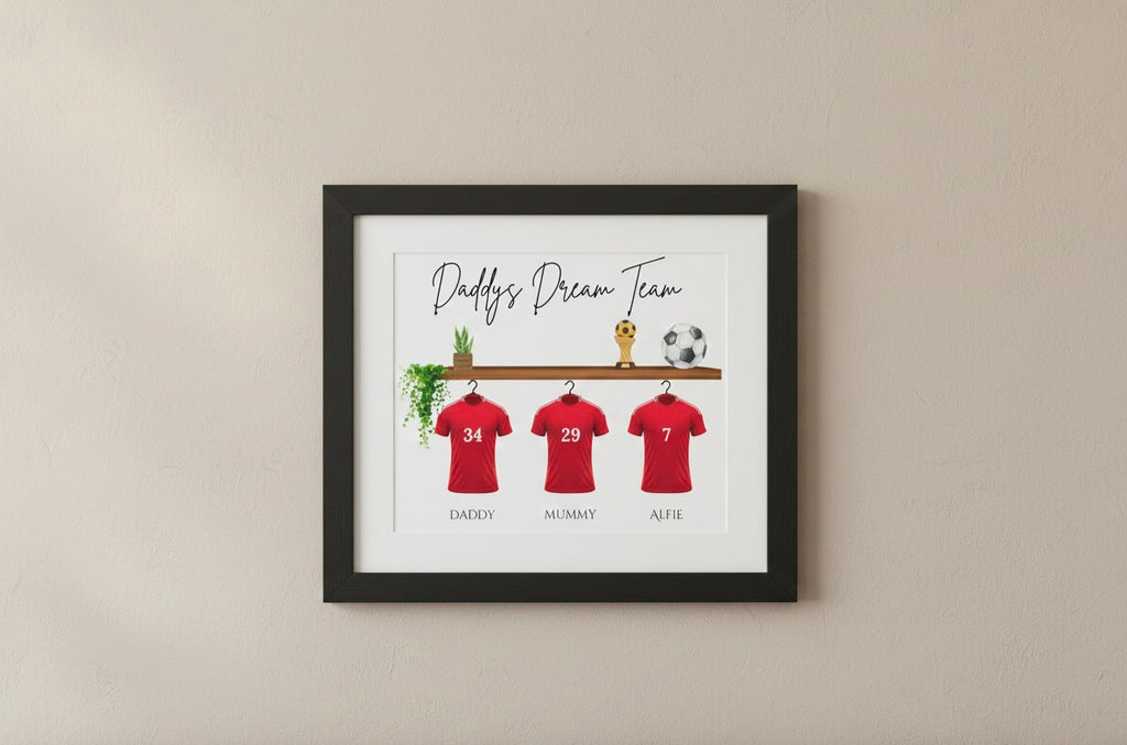 Daddys Dream Team Football Shirt Family Print