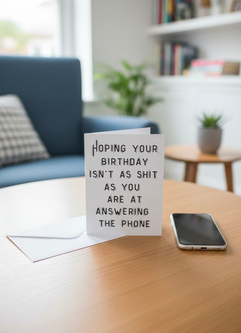 Answering The Phone Birthday Card