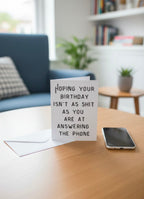 Answering The Phone Birthday Card