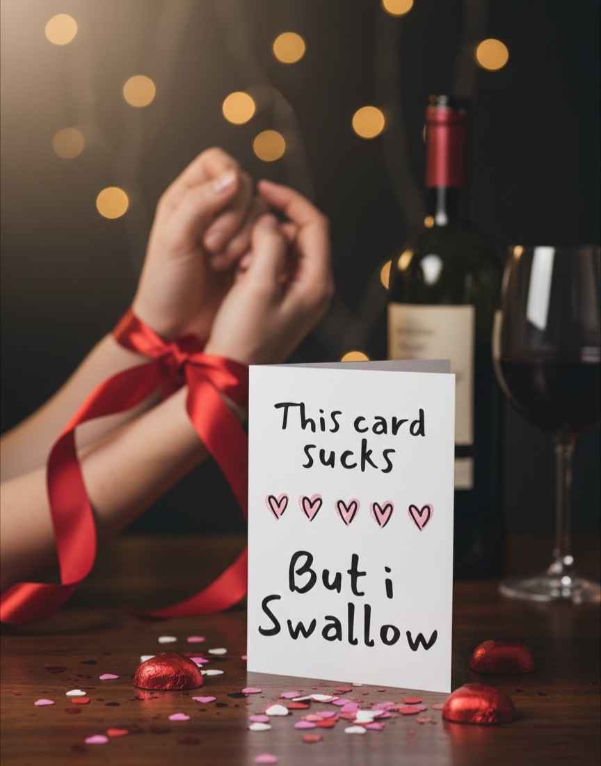 Funny Rude Valentine’s Card for Him | Cheeky Love Card