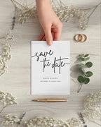 Chic Calligraphy Save the Date