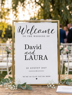 Personalised Wedding Welcome Sign