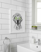 Labrador Spa Dog Bathroom Print