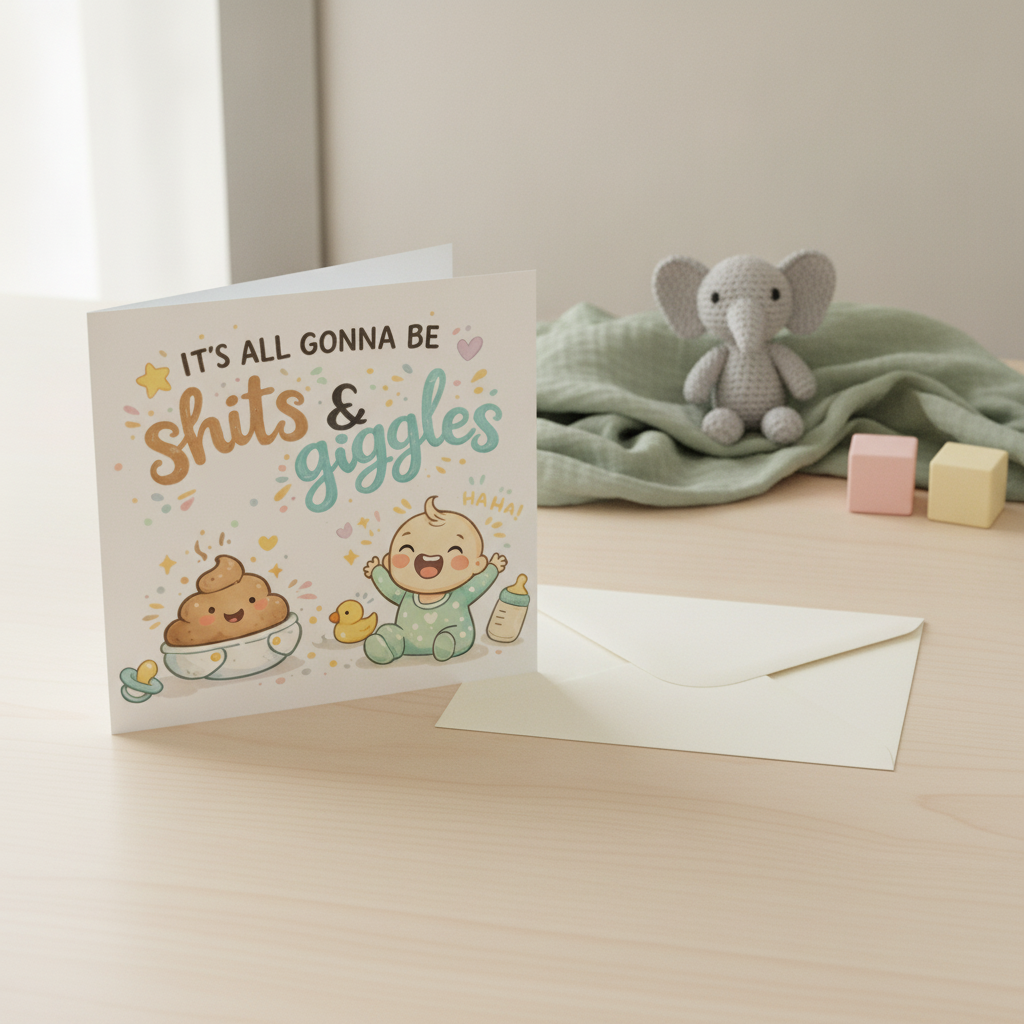 Its all gonna be Shits & Giggles New Baby Card